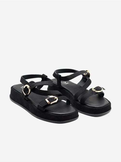 Platte sandalen met riempje en gesp - Kiabi Platte sandalen met riempje en gesp - Kiabi
