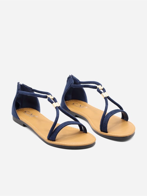 Platte sandalen met rits - Kiabi Platte sandalen met rits - Kiabi