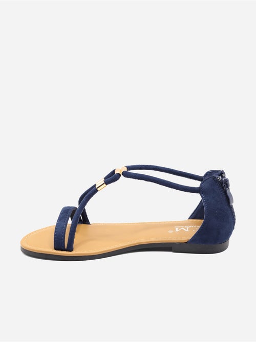 Platte sandalen met rits - Kiabi Platte sandalen met rits - Kiabi