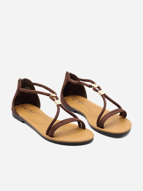Platte sandalen met rits - Kiabi Platte sandalen met rits - Kiabi