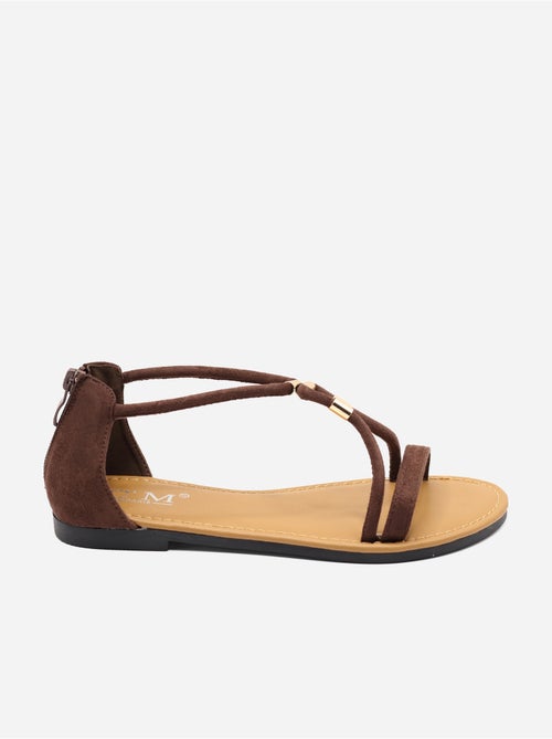 Platte sandalen met rits - Kiabi Platte sandalen met rits - Kiabi
