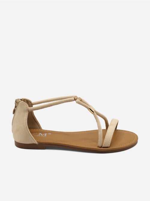 Platte sandalen met rits - Kiabi Platte sandalen met rits - Kiabi