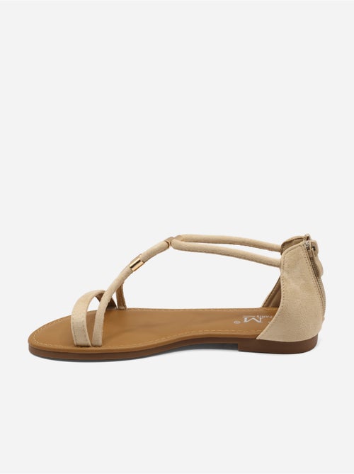 Platte sandalen met rits - Kiabi Platte sandalen met rits - Kiabi