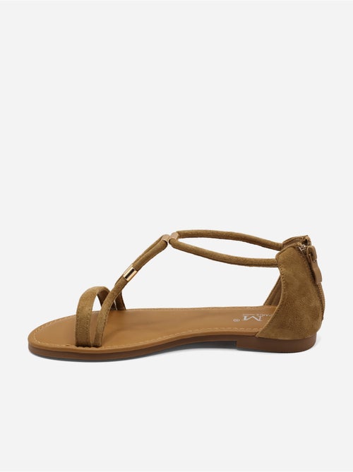 Platte sandalen met rits - Kiabi Platte sandalen met rits - Kiabi