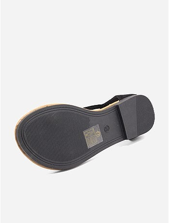 Platte sandalen met rits