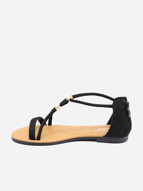 Platte sandalen met rits - Kiabi Platte sandalen met rits - Kiabi