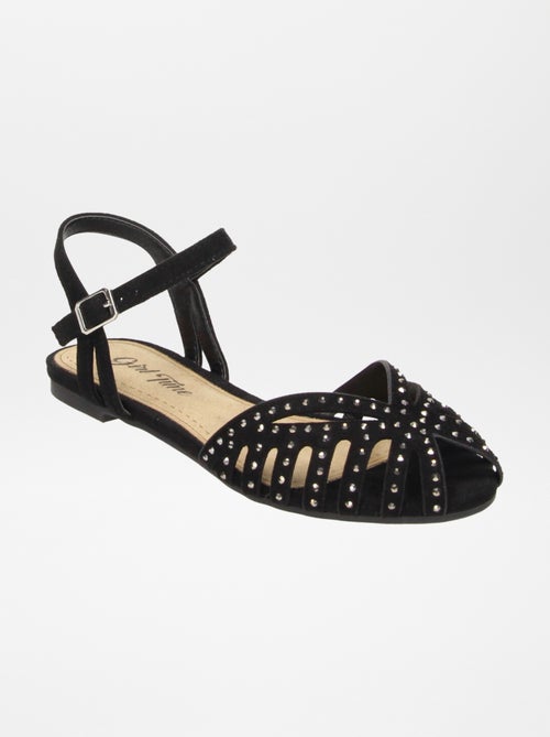 Platte sandalen met studs - Kiabi