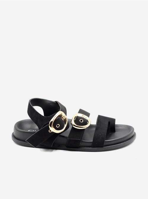 Platte sandalen met suède-look - Kiabi Platte sandalen met suède-look - Kiabi