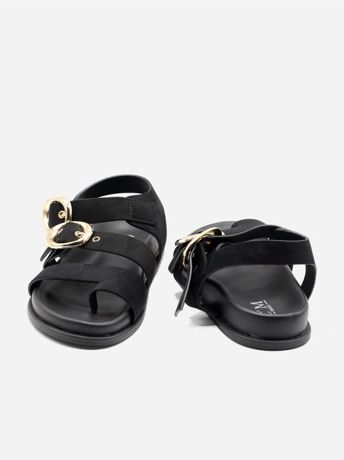 Platte sandalen met suède-look - Kiabi Platte sandalen met suède-look - Kiabi