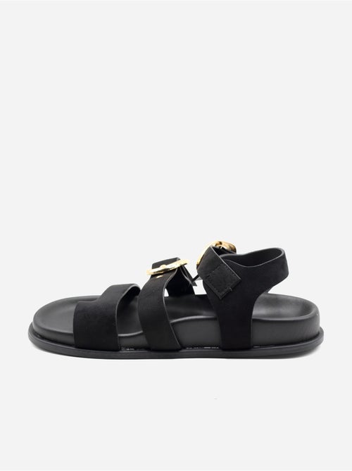 Platte sandalen met suède-look - Kiabi Platte sandalen met suède-look - Kiabi