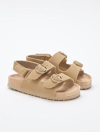 Platte sandalen met verstelbaar enkelbandje met klittenband