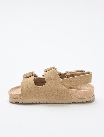 Platte sandalen met verstelbaar enkelbandje met klittenband