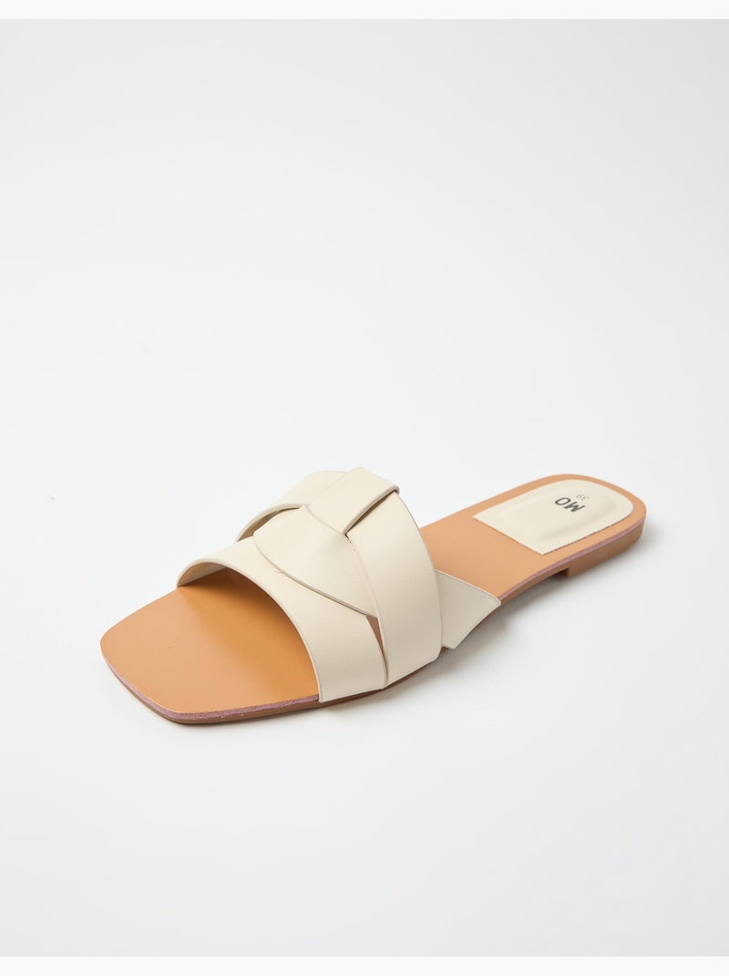 Platte sandalen, MO Fashion Beige - Kiabi