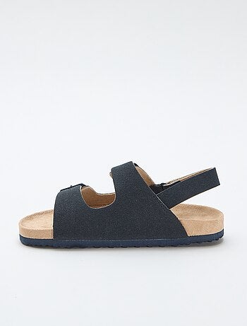 Platte sandalen van suedine met verstelbare bandjes