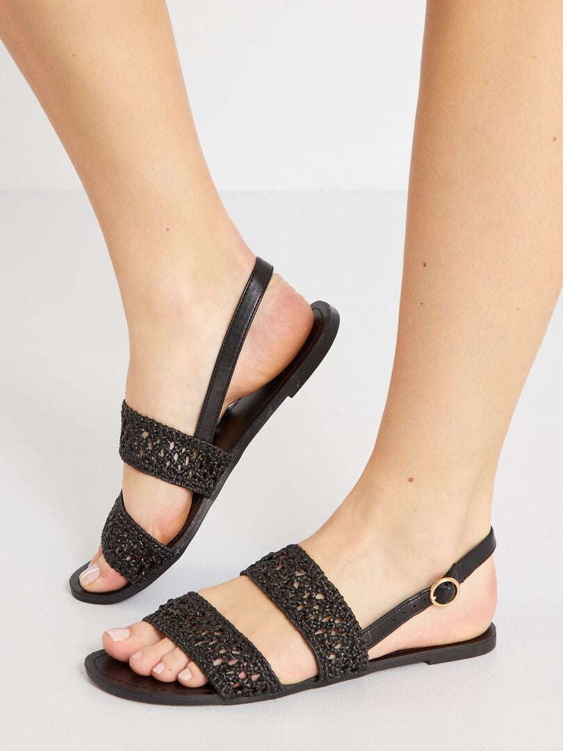 Teensandalen zwart discount