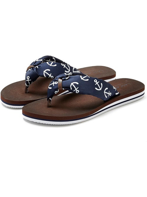 Platte slippers ankerprint marineblauw - Kiabi Platte slippers ankerprint marineblauw - Kiabi