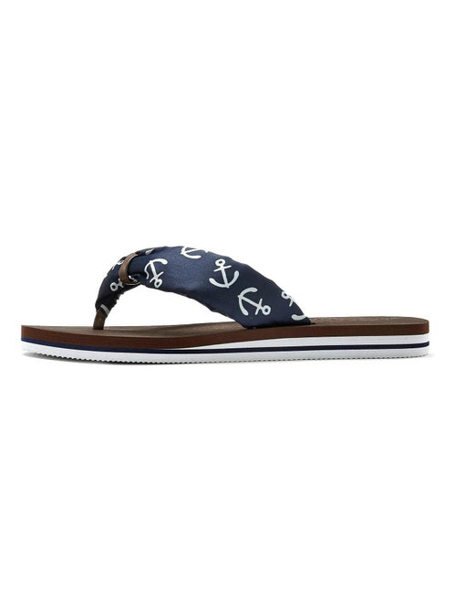 Platte slippers ankerprint marineblauw - Kiabi Platte slippers ankerprint marineblauw - Kiabi
