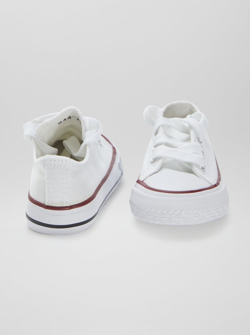 Platte veterschoenen Wit - Kiabi