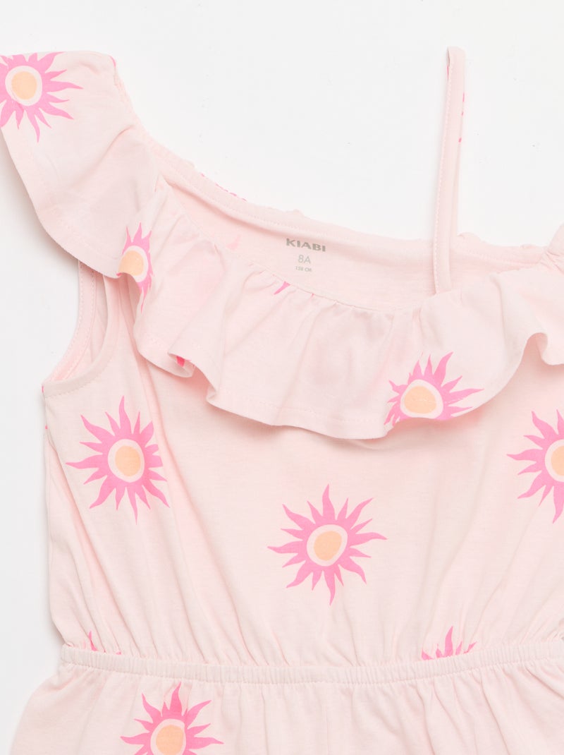 Playsuit met asymmetrische kraag Rose - Kiabi