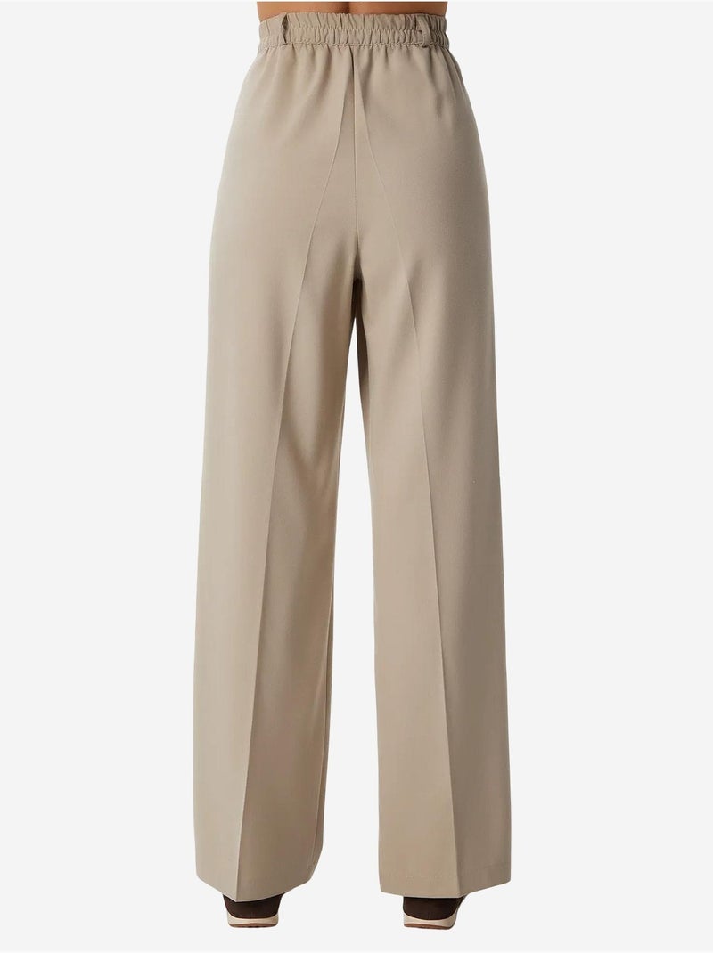 Plooibroek met rechte pijpen istanbul Klei-beige - Kiabi
