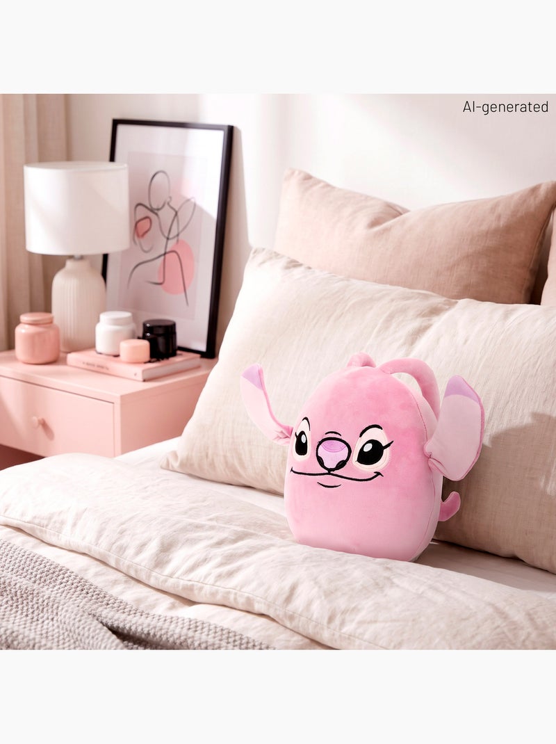 Pluche kussen met stitch-engelmotief, 22 cm, geschikt voor kinderen vanaf 3 jaar. Roze - Kiabi
