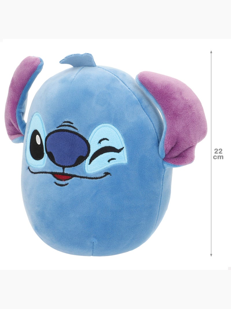 Pluche kussen met stitch-print, 22 cm + 3 jaar Blauw - Kiabi
