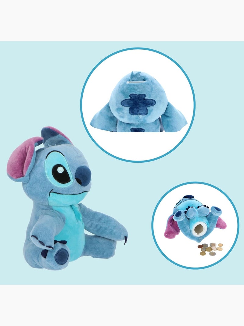 Pluche spaarpot van stitch voor kinderen, 20 cm Blauw - Kiabi