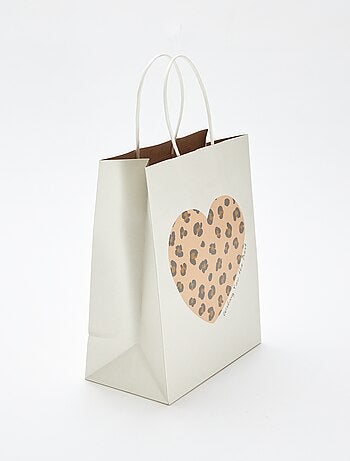Pochette cadeau avec imprimé 'cœur'