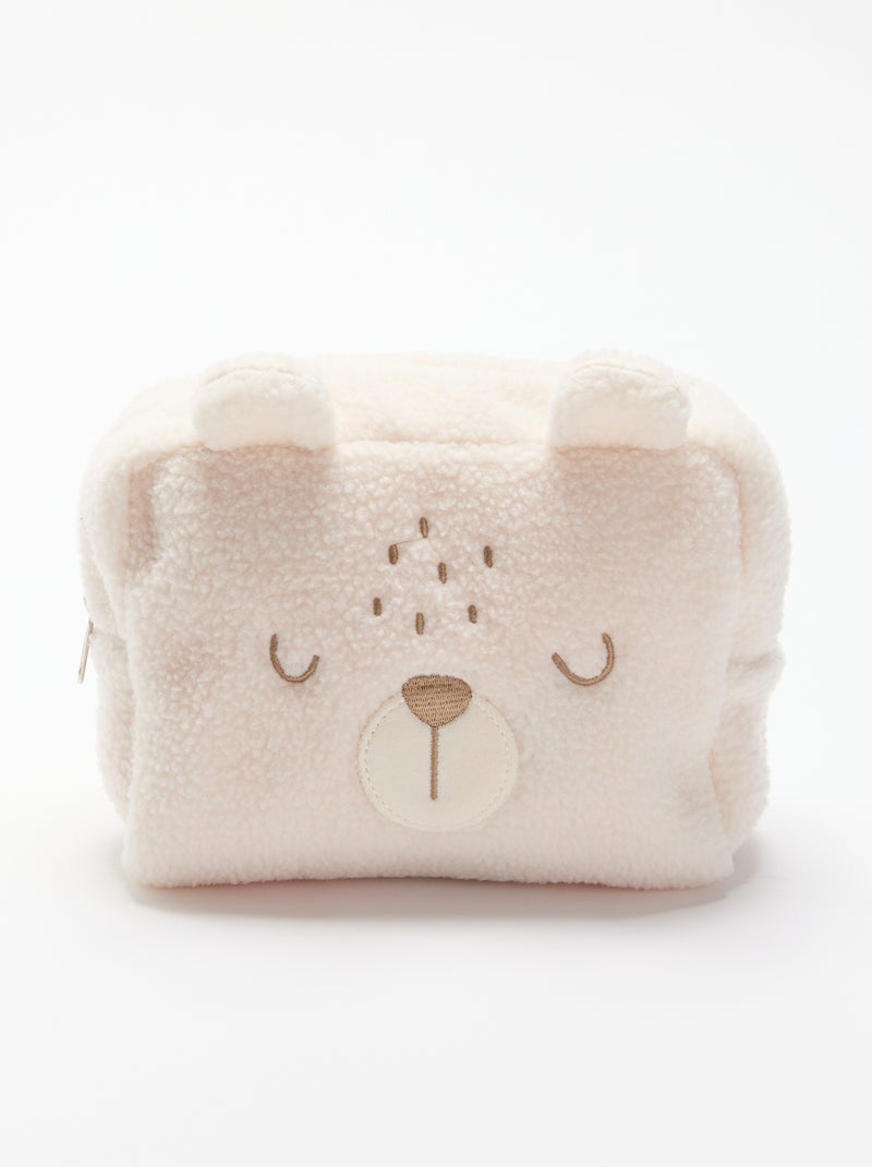 Pochette de rangement moutonnée Beige - Kiabi