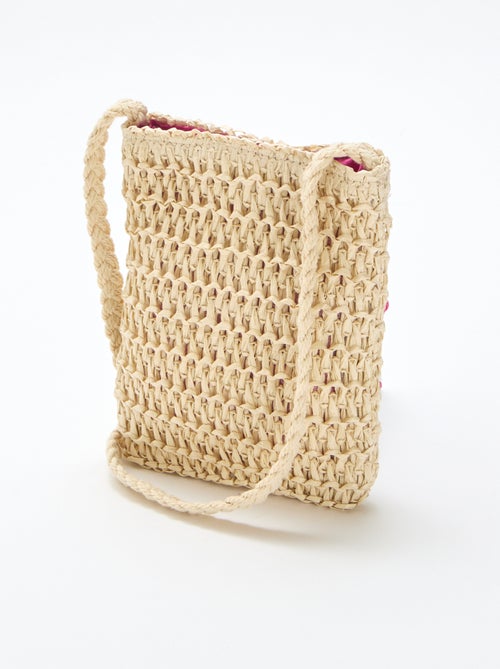 Pochette téléphone tressée - Kiabi