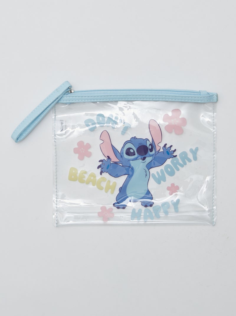Pochette transparente 'Stitch' 'Disney' BLEU - Kiabi