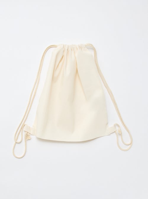 Pochon uni avec cordons - Kiabi