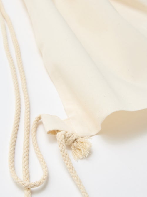 Pochon uni avec cordons - Kiabi