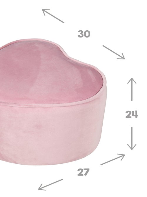 Poef in hartvorm van zacht velours voor kinderen - ROBA 'lil sofa' - Kiabi Poef in hartvorm van zacht velours voor kinderen - ROBA 'lil sofa' - Kiabi
