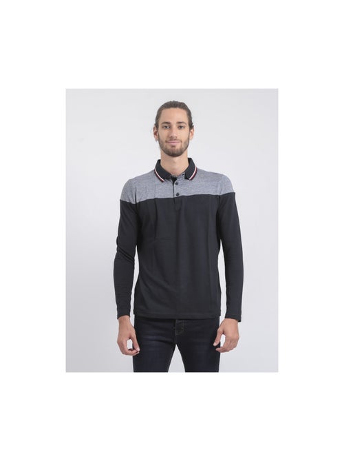 Pogame polo shirt met lange mouwen van puur katoen - Kiabi