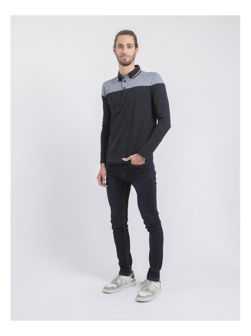 Pogame polo shirt met lange mouwen van puur katoen - Kiabi