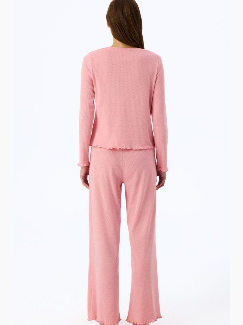 Pointelle pyjamabroek penti Oudroze - Kiabi