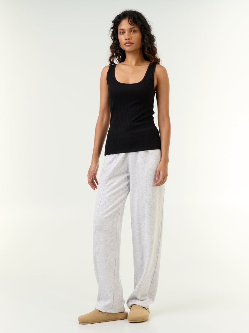 Pointelle-top Zwart - Kiabi