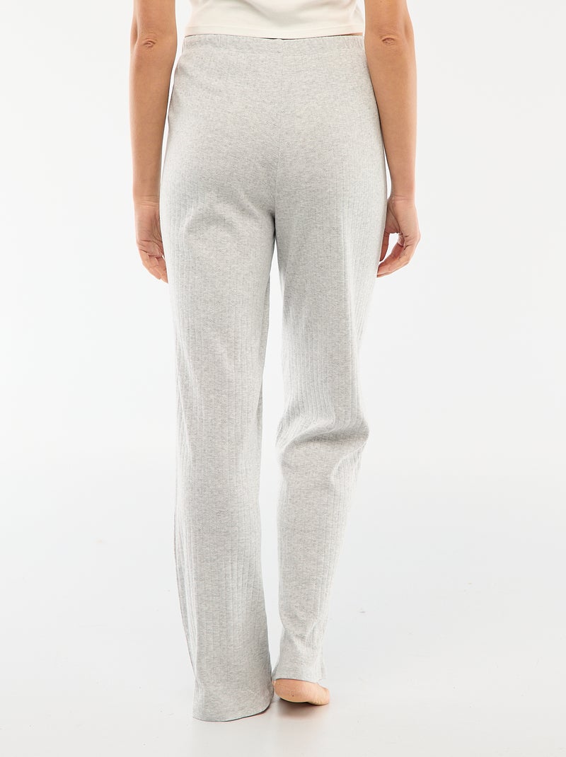 Pointelle tricot broek Grijs - Kiabi