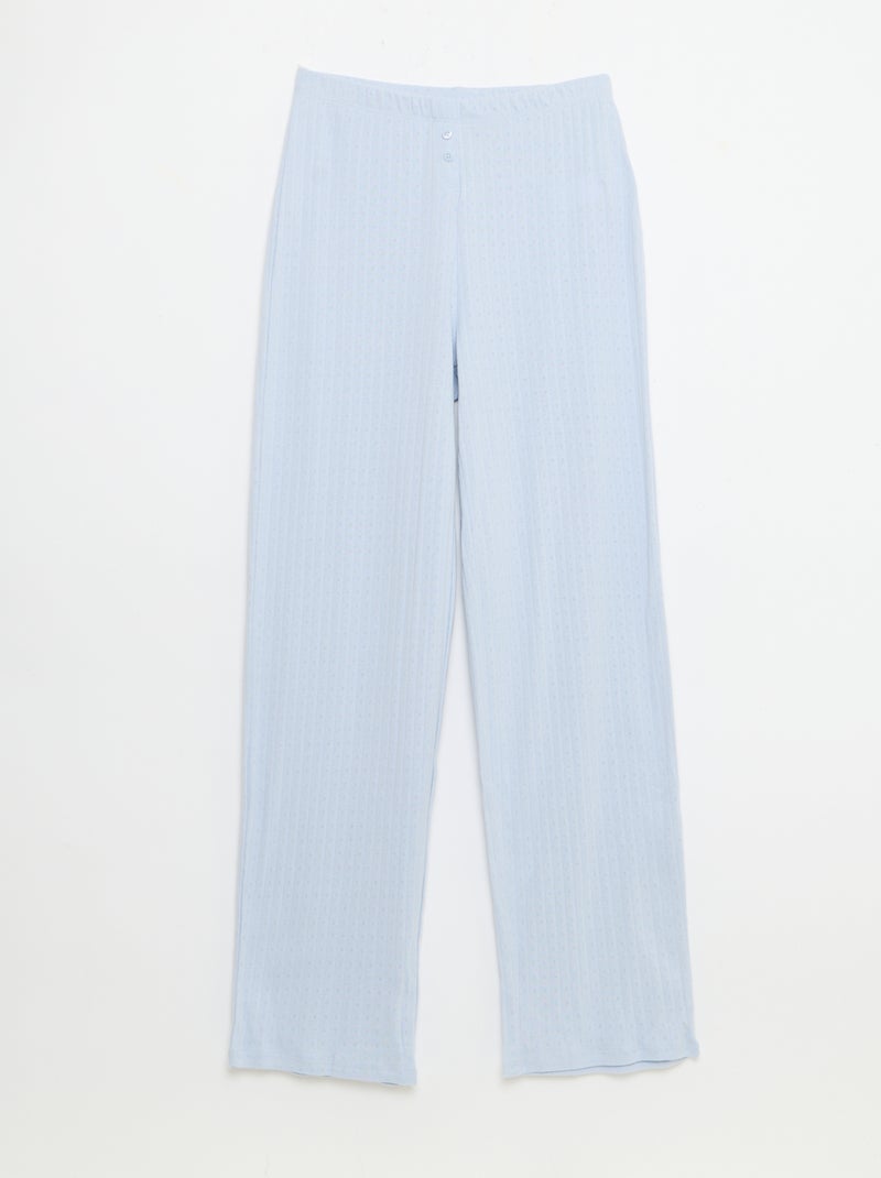 Pointelle tricot broek Wit - Kiabi