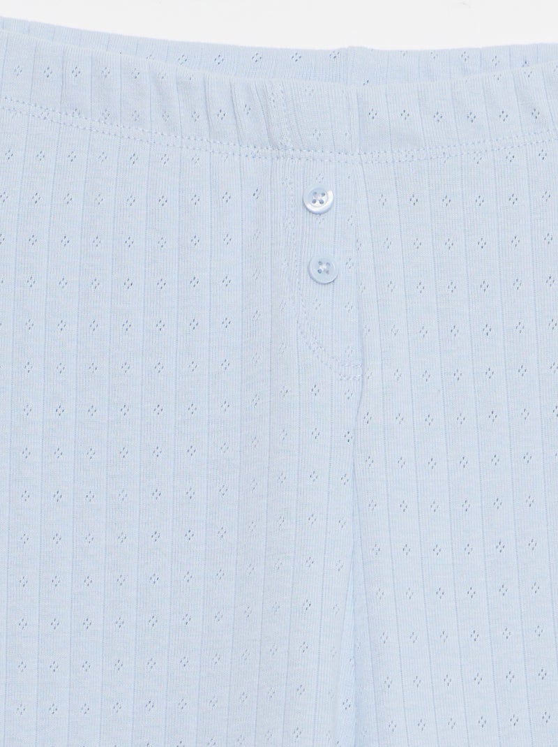 Pointelle tricot broek Wit - Kiabi
