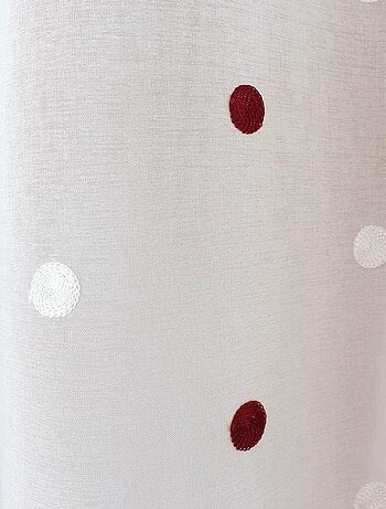 Pois colorés" geborduurde zandgestraalde bladen