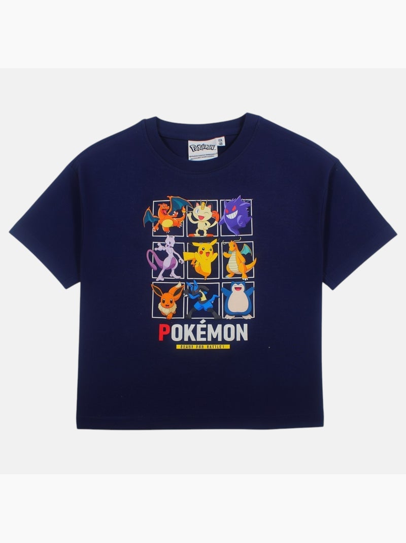 Pokemon - T shirt jongen Marineblauw - Kiabi