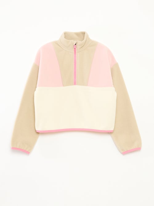 Polaire col camionneur avec liseré - Kiabi