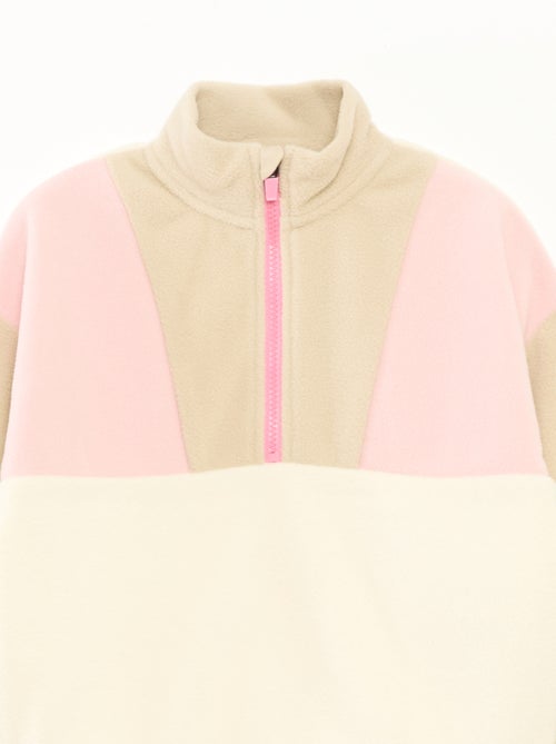 Polaire col camionneur avec liseré - Kiabi