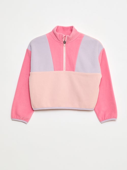 Polaire col camionneur avec liseré - Kiabi