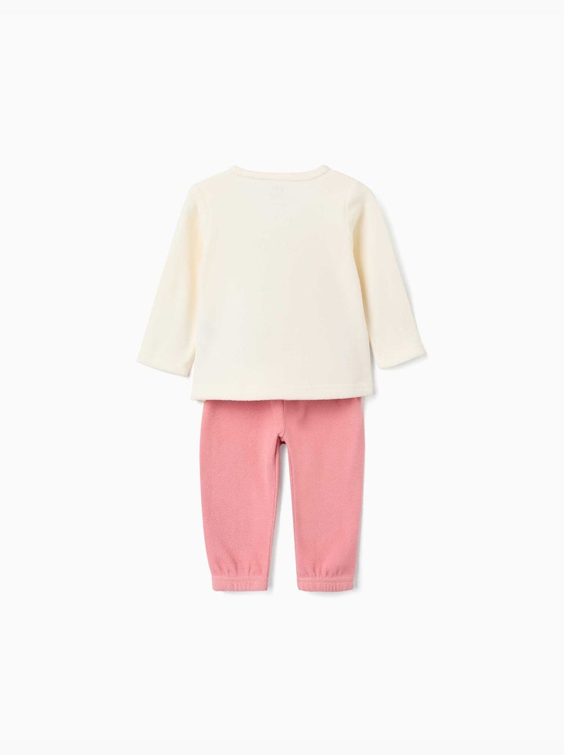 Polar fleece pyjama met eenhoorn Wit - Kiabi