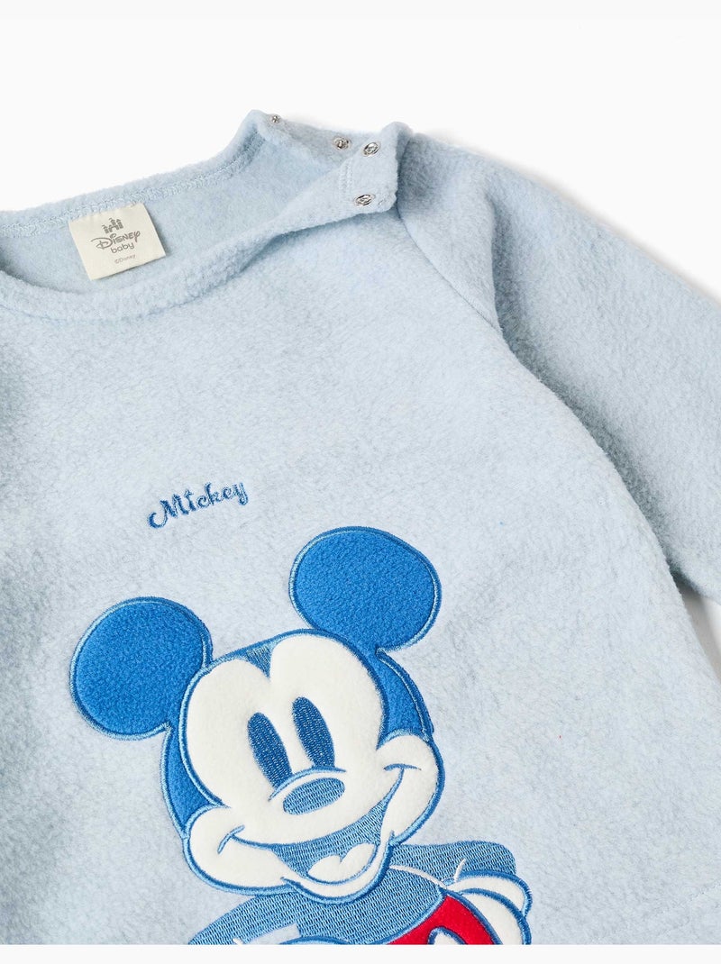 Polarfleece pyjama met mickey Lichtgrijs - Kiabi