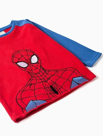 Polarfleece pyjama met spider-man borduursel