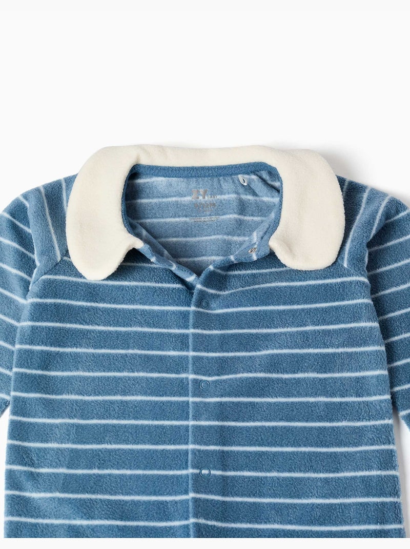 Polarfleece slaappak met strepen Blauw Blauw - Kiabi